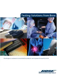 Testing Solutions from Bose