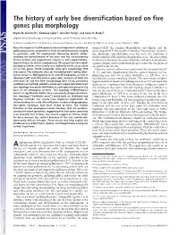 The History of Early Bee Diversification Based on Five Genes Plus Morphology