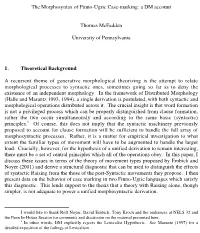 The Morphosyntax of Finno-Ugric Case-Marking: a DM Account