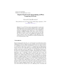 Register Based Genetic Programming on FPGA Computing Platforms