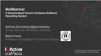 Antikernel: a Decentralized Secure Hardware-Software Operating