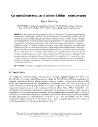Carotenoid Pigmentation of Salmonid Fishes Carotenoid Pigmentation Of