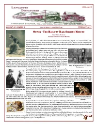 Owney - the Railway Mail Service Mascot