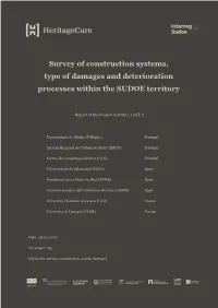 Survey of Construction Systems, Type of Damages and Deterioration Processes Within the SUDOE Territory