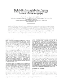 A Window Into Paleocene to Early Eocene Depositional History in Egypt Basedoncoccolithstratigraphy