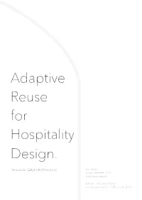Adaptive Reuse for Hospitality Design