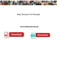 Best Direction for Perseids