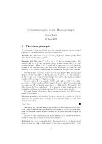 Counterexamples to the Hasse Principle