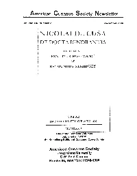 Nicolai De Cusa De Docta Ignorantia