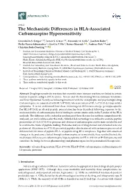 The Mechanistic Differences in HLA-Associated Carbamazepine