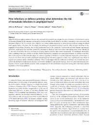 What Determines the Risk of Trematode Infections in Amphipod Hosts?