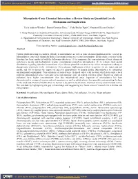 Microplastic-Toxic Chemical Interaction: a Review Study on Quantified Levels, Mechanism and Implication