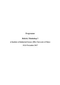 Programme Helicity Thinkshop 3