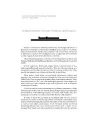 Religious Identity of Saraks: Problems and Prospects