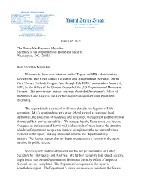SSCI Senators to DHS Mayorkas Re