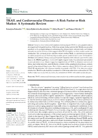 TRAIL and Cardiovascular Disease—A Risk Factor Or Risk Marker: a Systematic Review