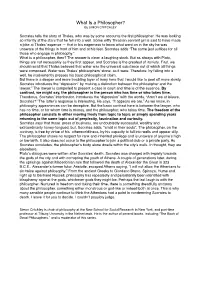 What Is a Philosopher? Excerpt
