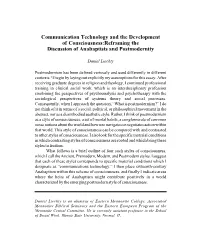 Communication Technology and The