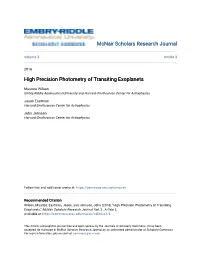 High Precision Photometry of Transiting Exoplanets