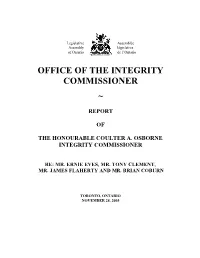 Re Ernie Eves, Tony Clement, James Flaherty and Brian Coburn With