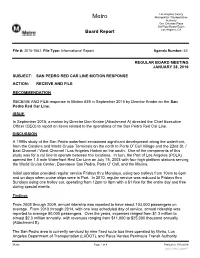 San Pedro Red Car Line Motion Response Action: Receive and File
