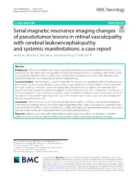 Serial Magnetic Resonance Imaging Changes of Pseudotumor Lesions In