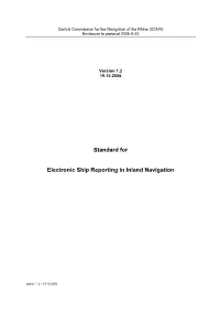Standard for Electronic Ship Reporting in Inland Navigation