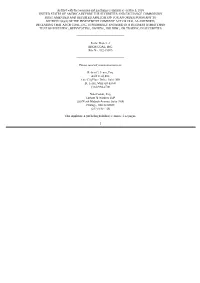 As Filed with the Securities and Exchange Commission on May 5