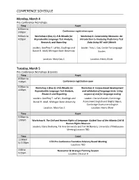 Conference Schedule