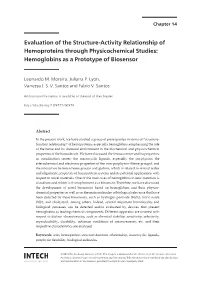 Evaluation of the Structure-Activity Relationship of Hemoproteins Through Physicochemical Studies: Hemoglobins As a Prototype of Biosensor
