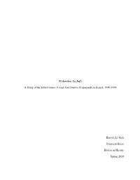 Le Juif: a Study of the Effectiveness Visual Anti-Semitic Propaganda In