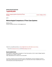 Meteorological Comparison of Three Cave Systems