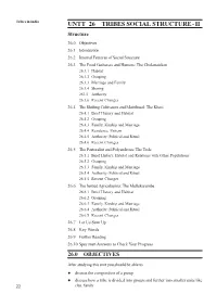 Untt 26 Tribes Social Structure