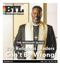 200 Religious Leaders Can’T Be Wrong PRIDESOURCE.COM APRIL 1, 2021 | VOL