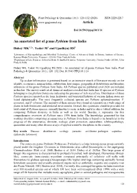 An Annotated List of Genus Pythium from India