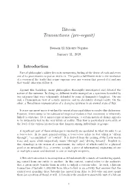 Bitcoin Transactions (Pre-Segwit)