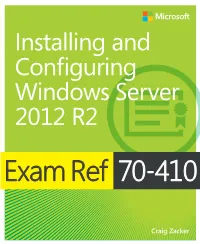 Installing and Configuring Windows Server 2012 R2