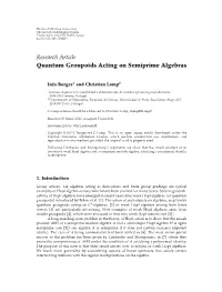 Quantum Groupoids Acting on Semiprime Algebras