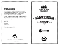 Scavenger Hunt Was Created for Use by You and Your Students