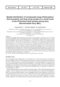 Spatial Distribution of Semiaquatic Bugs (Heteroptera: Gerromorpha
