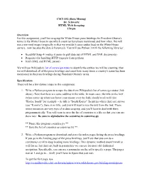 CSCI 452 (Data Mining) Dr. Schwartz HTML Web Scraping 150 Pts