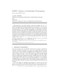 DSDP5: Software for Semidefinite Programming