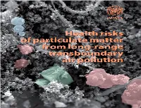 Health Risks of Particulate Matter from Long-Range Transboundary Pollution