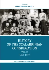 History of the Scalabrinian Congregation Vol