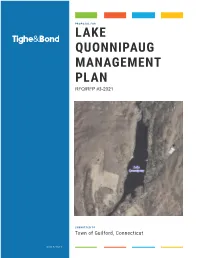 Lake Quonnipaug Management Plan Rfq/Rfp #3-2021