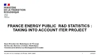 Taking Into Account Iter Project