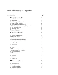 The Neat Summary of Linguistics