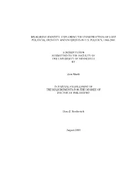 Exploring the Construction of Lgbt Political Identity and Interests in U.S