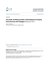 Fear, Death, and Being-A-Problem: Understanding and Critiquing Racial Discourse with Heidegger's