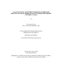Glacio-Isostatic Adjustment Modelling of Improved Relative Sea-Level Observations in Southwestern British Columbia, Canada